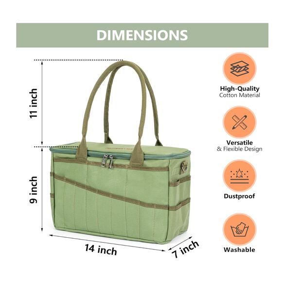 Potterhyme Art Studio Tool Bag - 14x9x7 Inch - Picture 7 of 12